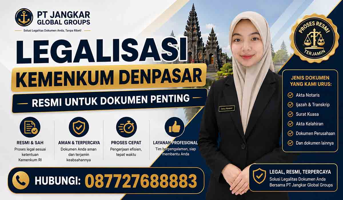 Legalisasi Kemenkum Denpasar Resmi untuk Dokumen Penting