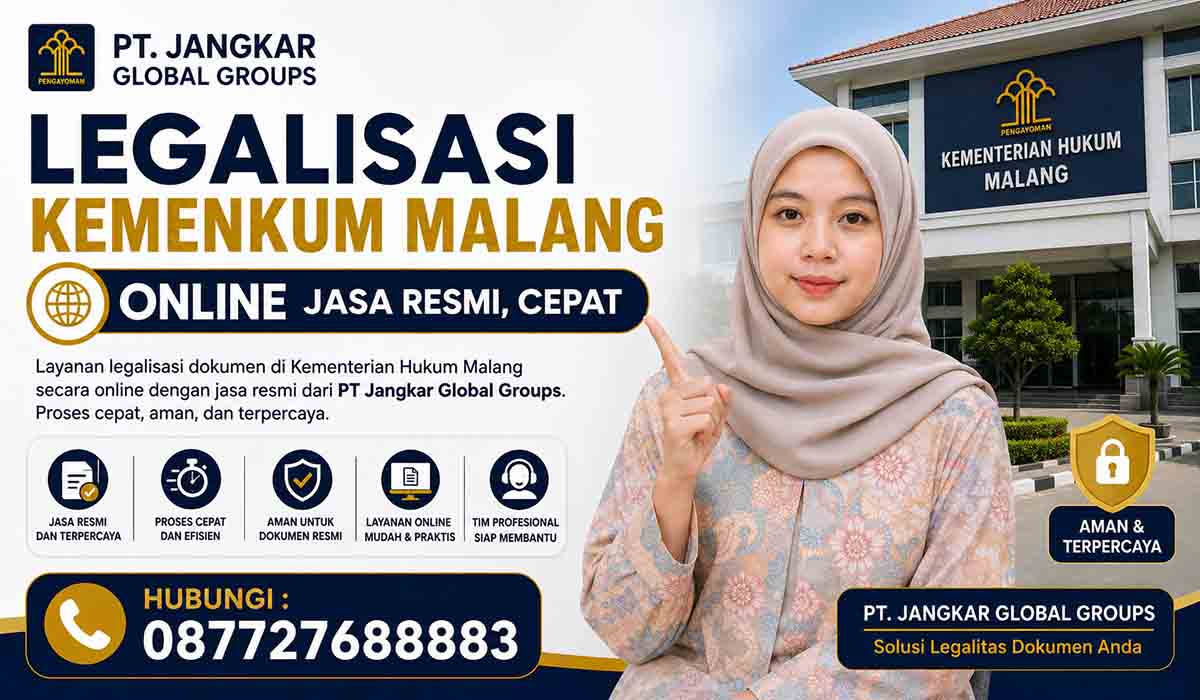 Legalisasi Kemenkum Malang Online Jasa Resmi, Cepat