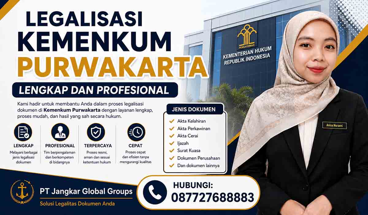 Legalisasi Kemenkum Purwakarta Lengkap dan Profesional
