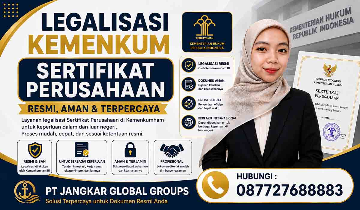 Legalisasi Kemenkum Sertifikat Perusahaan