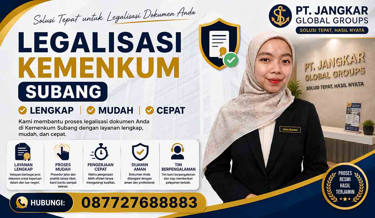 Legalisasi Kemenkum Subang Lengkap, Mudah, Cepat