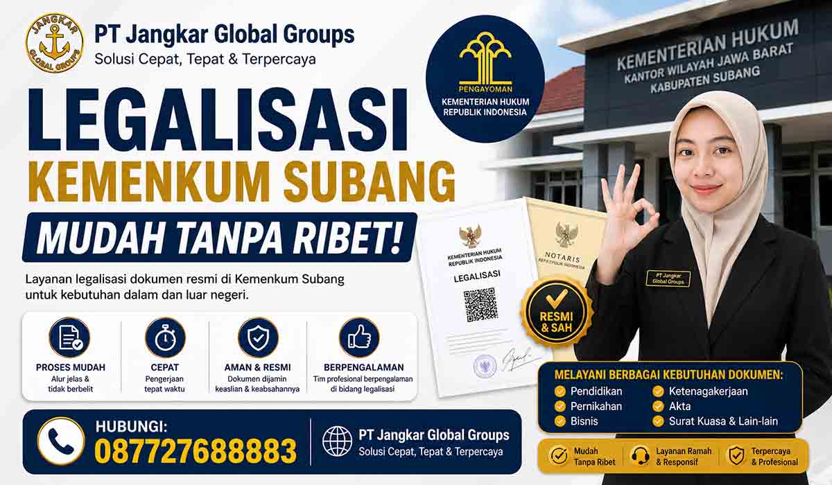 Legalisasi Kemenkum Subang Mudah Tanpa Ribet