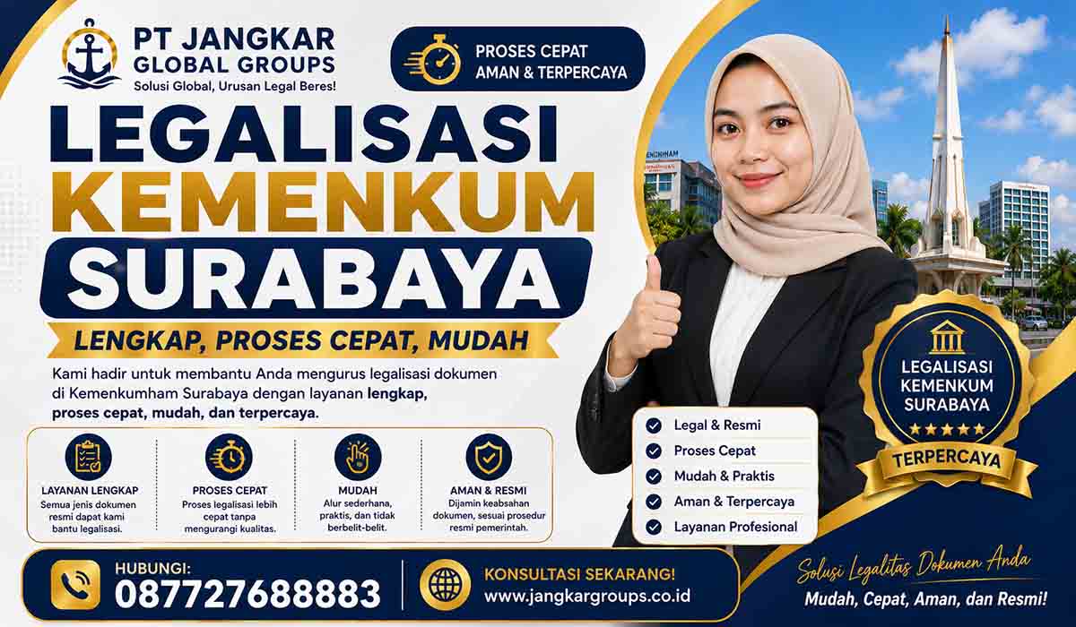 Legalisasi Kemenkum Surabaya Lengkap, Proses Cepat, Mudah