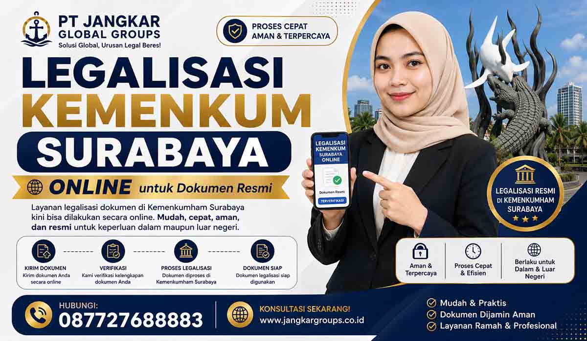 Legalisasi Kemenkum Surabaya Online untuk Dokumen Resmi