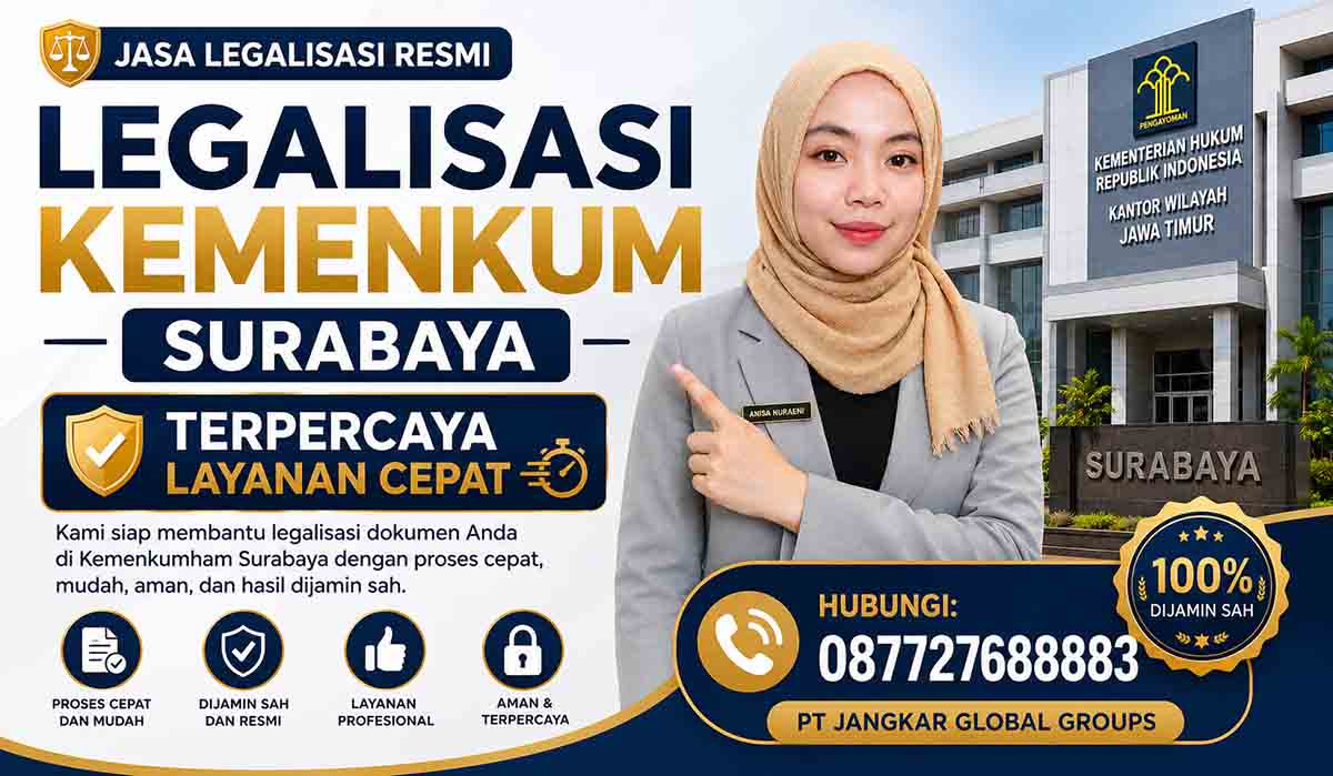 Legalisasi Kemenkum Surabaya Terpercaya Layanan Cepat