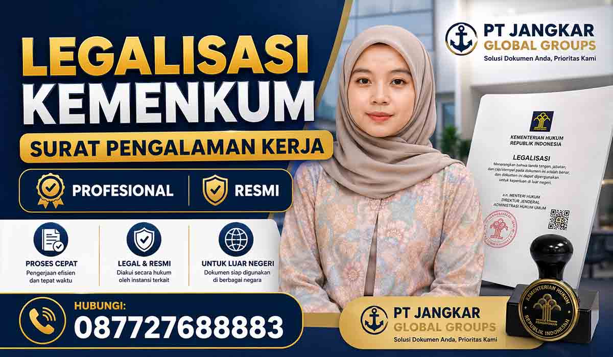 Legalisasi Kemenkum Surat Pengalaman Kerja Profesional, Resmi