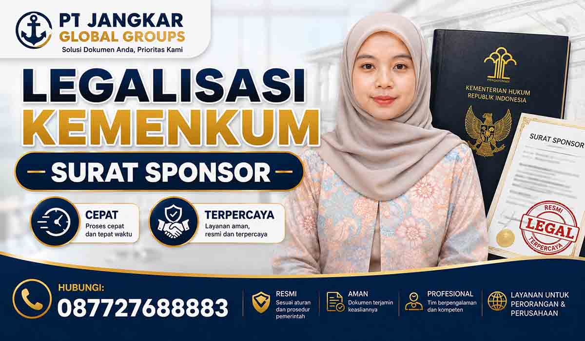 Legalisasi Kemenkum Surat Sponsor Cepat, dan Terpercaya