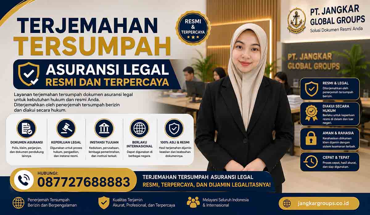 Terjemahan Tersumpah Asuransi Legal Resmi dan Terpercaya