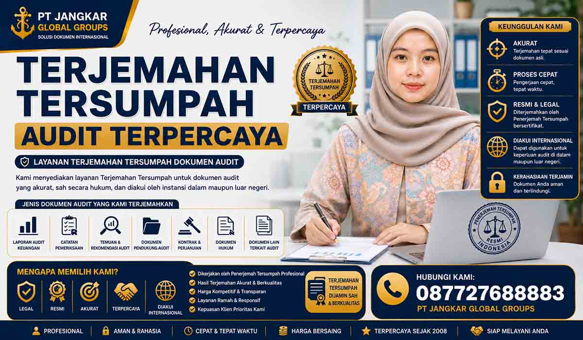 Terjemahan Tersumpah Audit Terpercaya