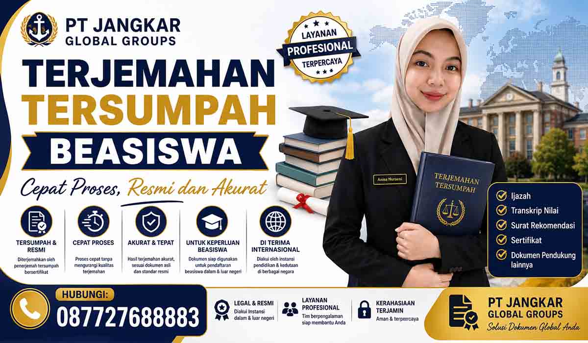 Terjemahan Tersumpah Beasiswa Cepat Proses Resmi dan Akurat