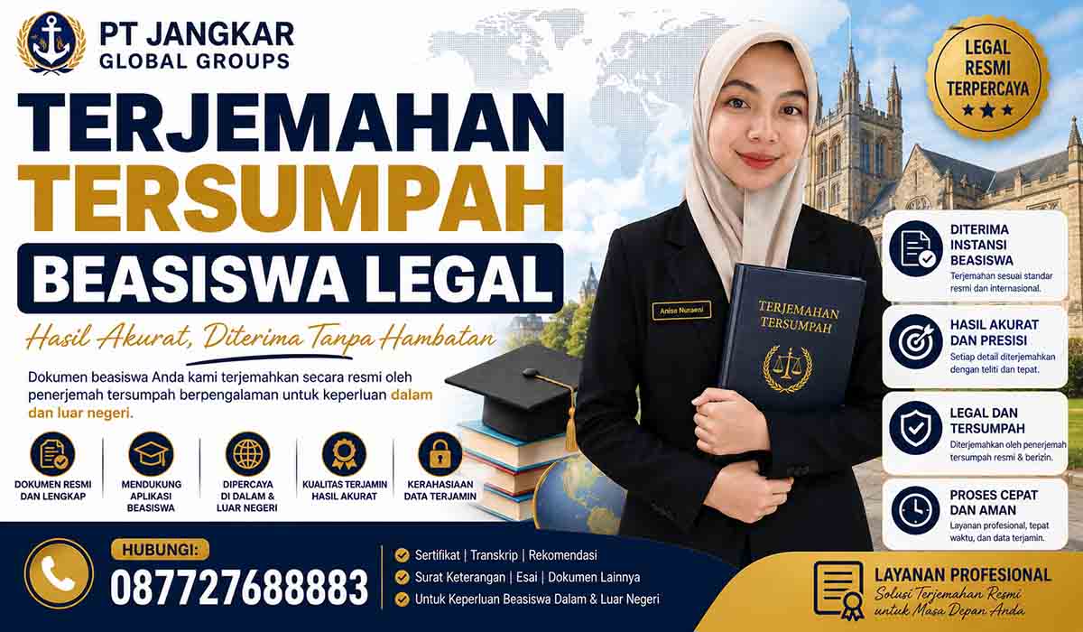 Terjemahan Tersumpah Beasiswa Legal Hasil Akurat