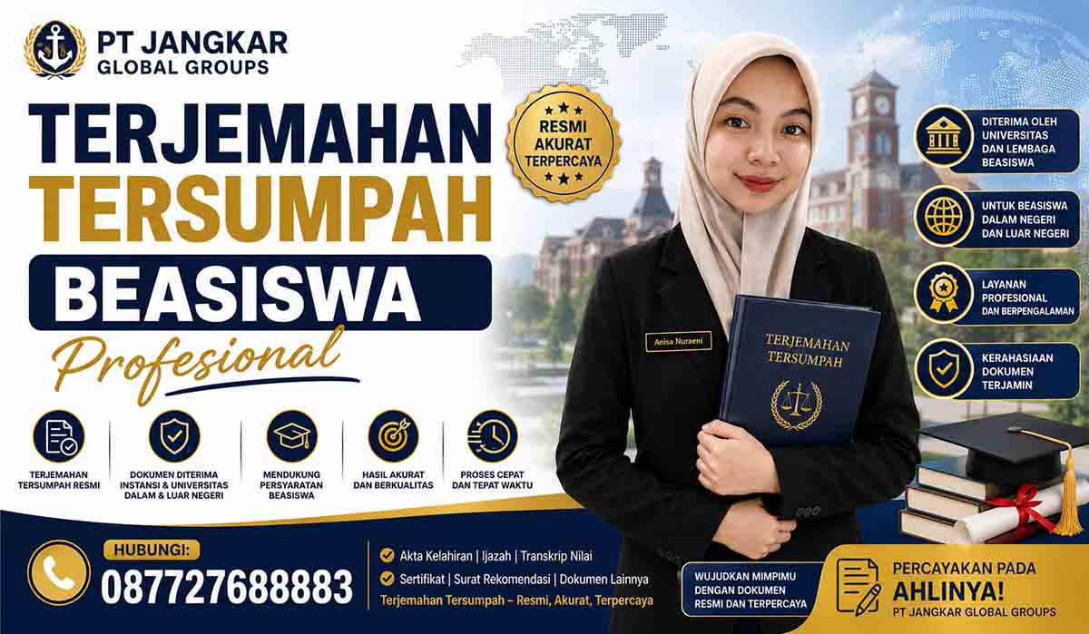 Terjemahan Tersumpah Beasiswa Profesional
