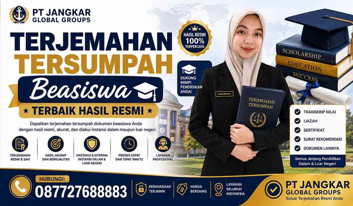 Terjemahan Tersumpah Beasiswa Terbaik Hasil Resmi