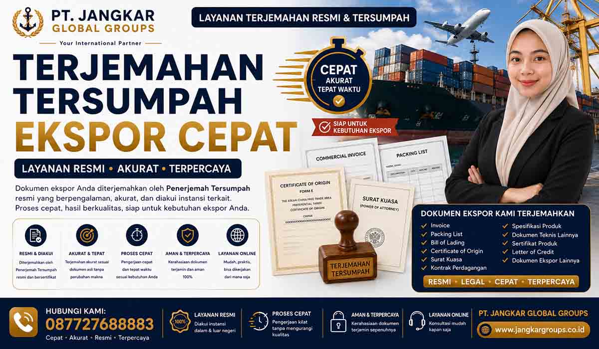 Terjemahan Tersumpah Ekspor Cepat Layanan Resmi