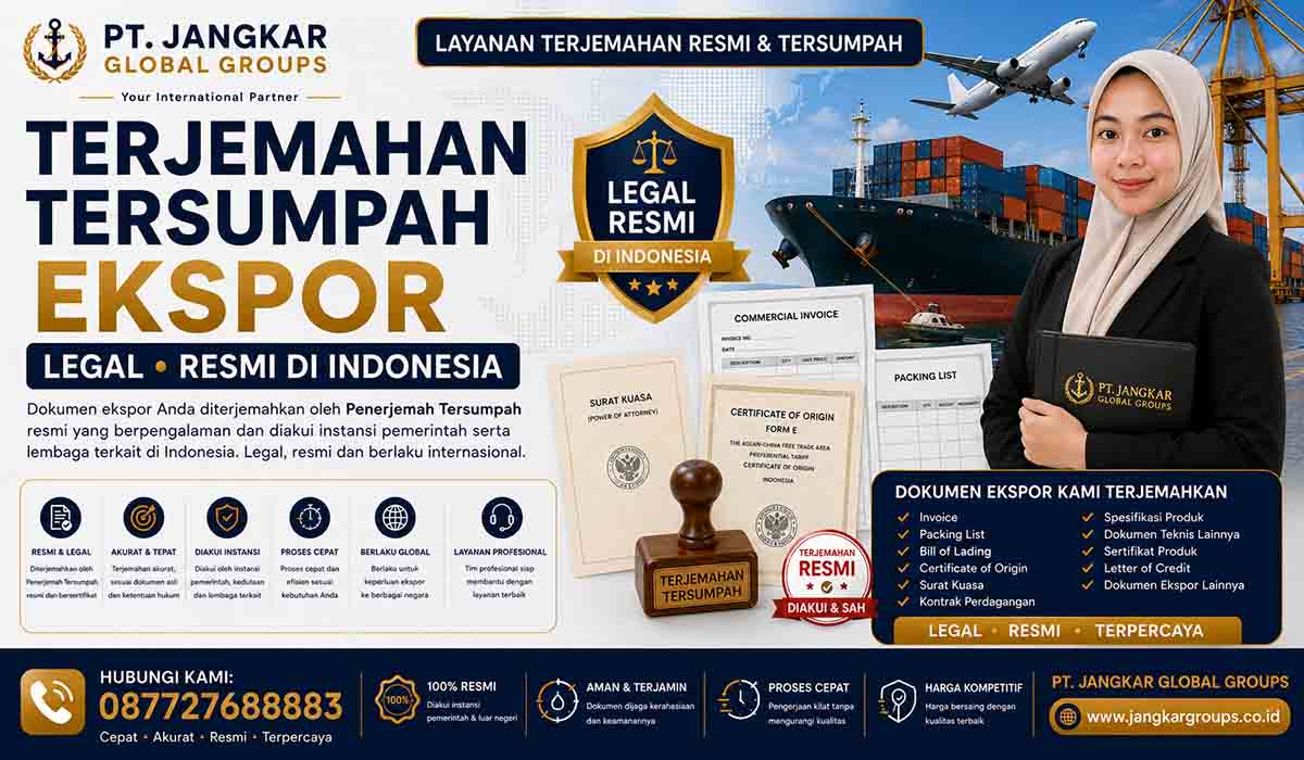 Terjemahan Tersumpah Ekspor Legal Resmi di Indonesia