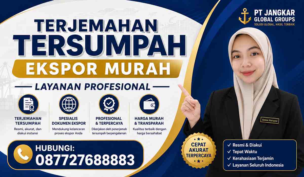 Terjemahan Tersumpah Ekspor Murah Layanan Profesional