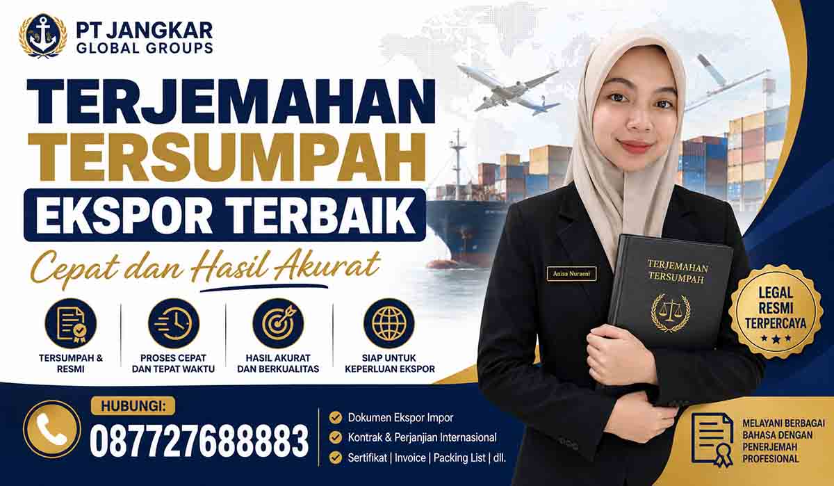 Terjemahan Tersumpah Ekspor Terbaik Cepat dan Hasil Akurat
