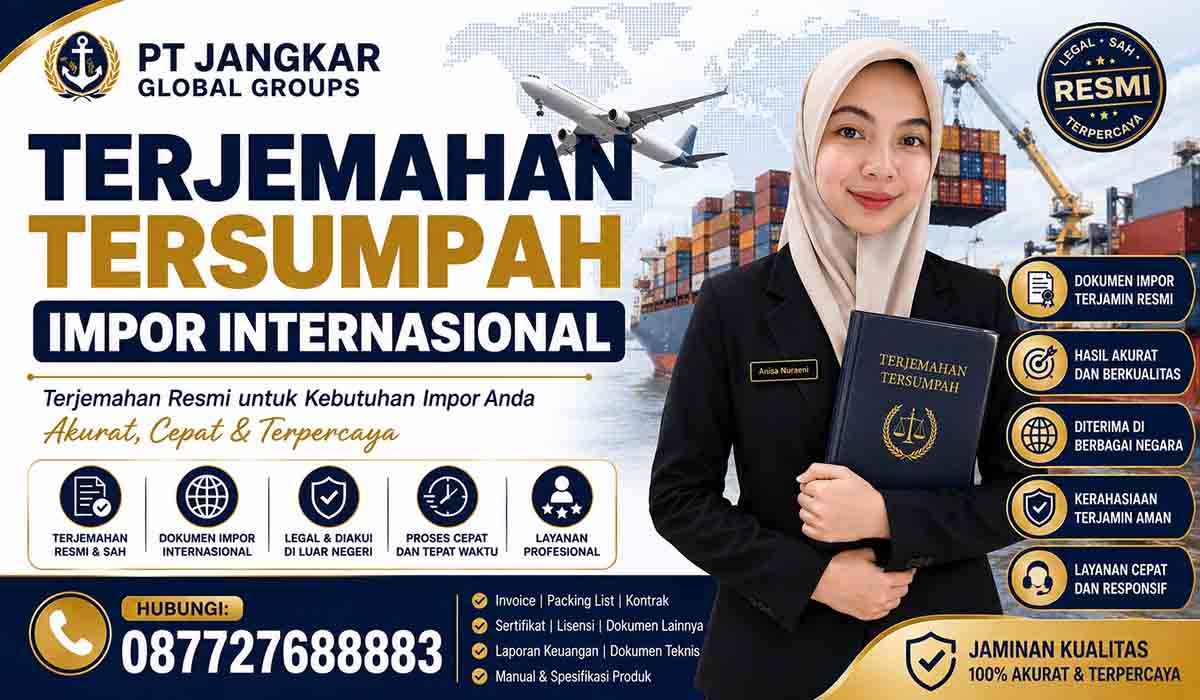 Terjemahan Tersumpah Impor Internasional