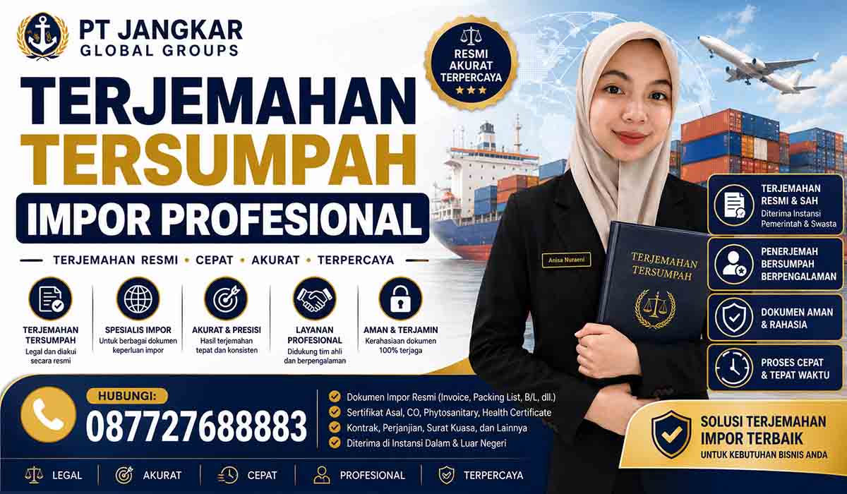 Terjemahan Tersumpah Impor Profesional