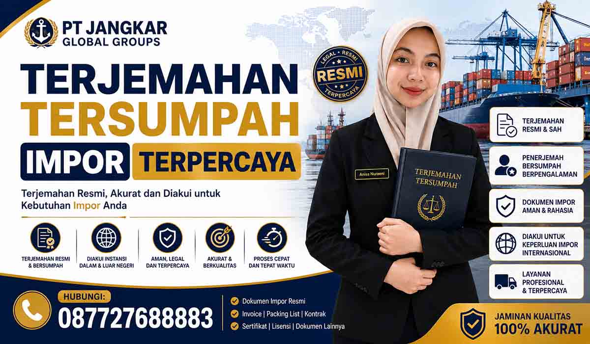 Terjemahan Tersumpah Impor Terpercaya