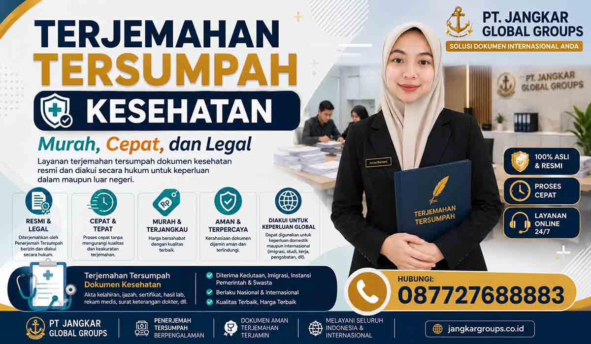 Terjemahan Tersumpah Kesehatan Murah, Cepat, dan Legal