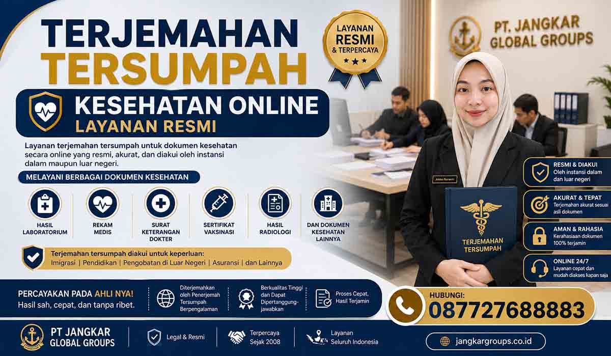 Terjemahan Tersumpah Kesehatan Online Layanan Resmi