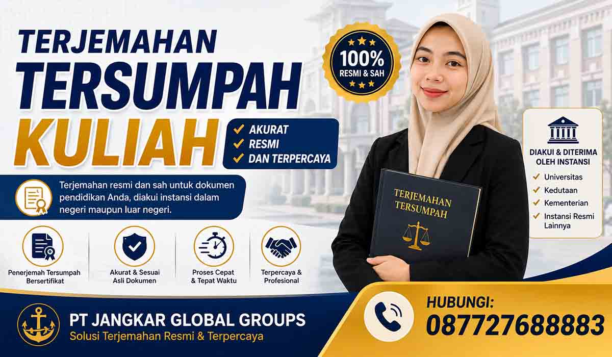 Terjemahan Tersumpah Kuliah Akurat Resmi dan Terpercaya