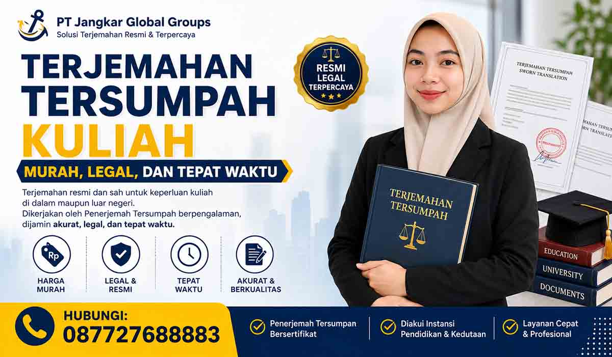 Terjemahan Tersumpah Kuliah Murah Legal, dan Tepat Waktu