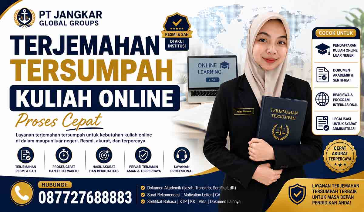 Terjemahan Tersumpah Kuliah Online Proses Cepat