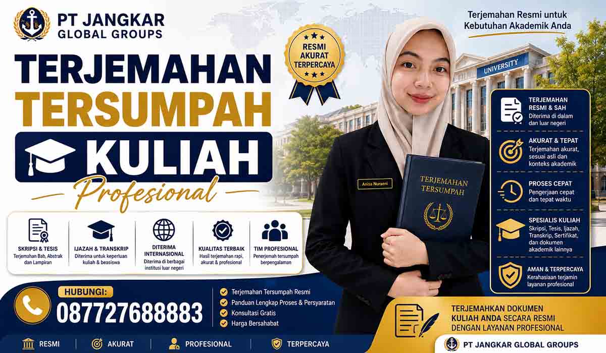 Terjemahan Tersumpah Kuliah Profesional