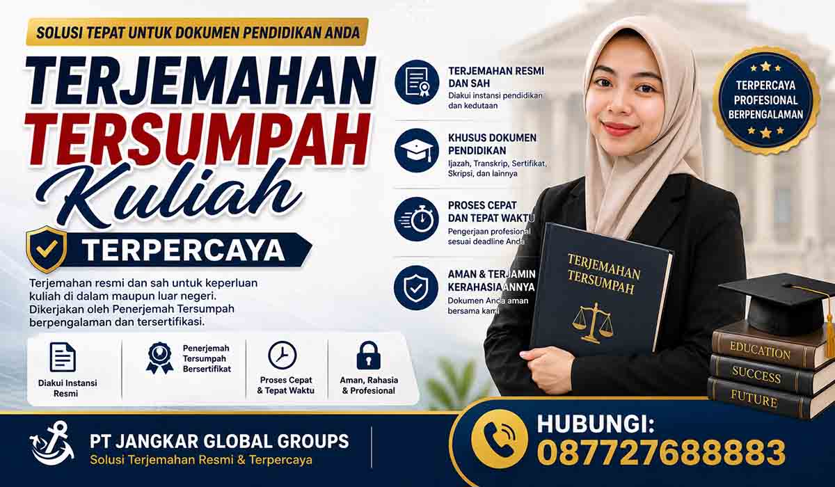 Terjemahan Tersumpah Kuliah Terpercaya