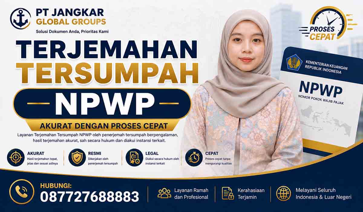 Terjemahan Tersumpah NPWP Akurat dengan Proses Cepat