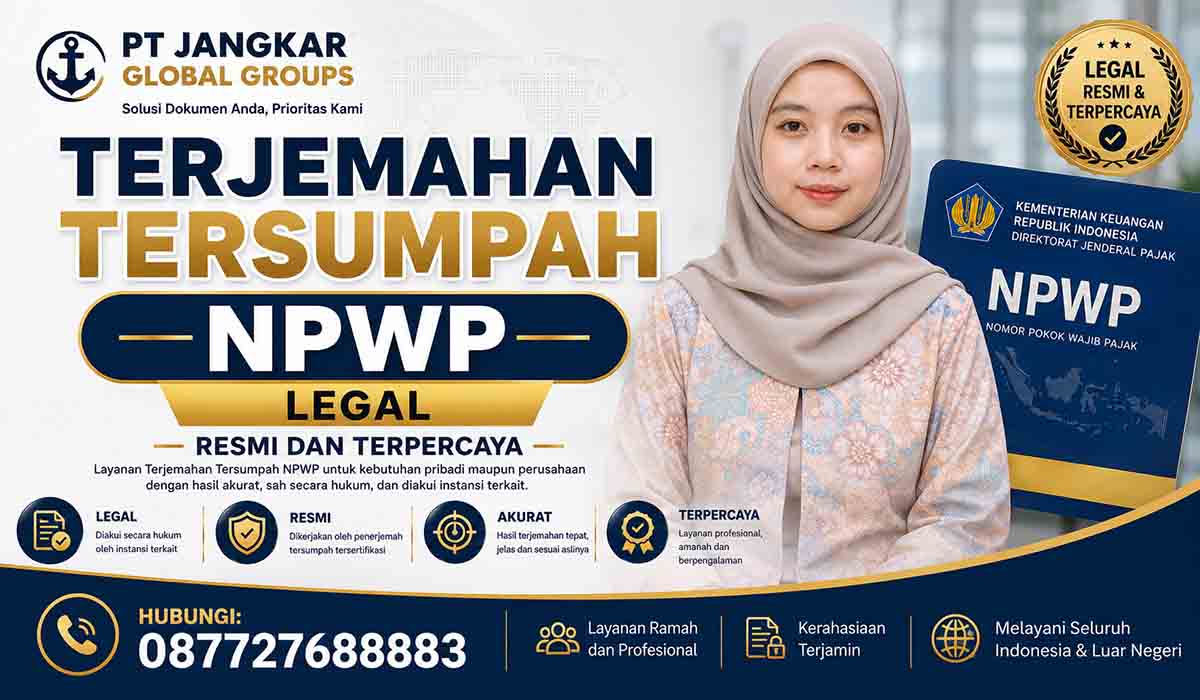 Terjemahan Tersumpah NPWP Legal Resmi dan Terpercaya