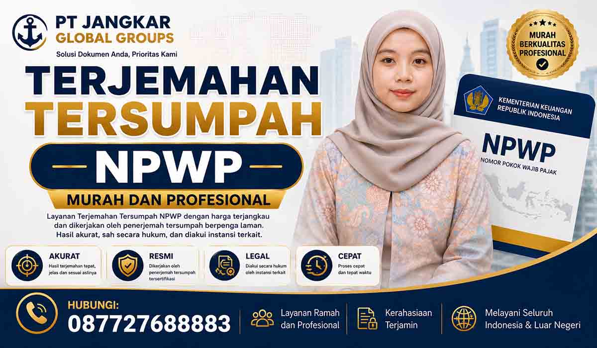 Terjemahan Tersumpah NPWP Murah dan Profesional