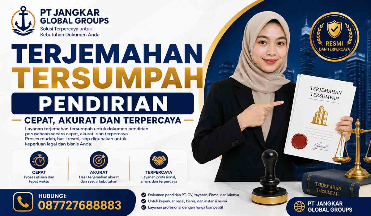 Terjemahan Tersumpah Pendirian Cepat, Akurat dan Terpercaya