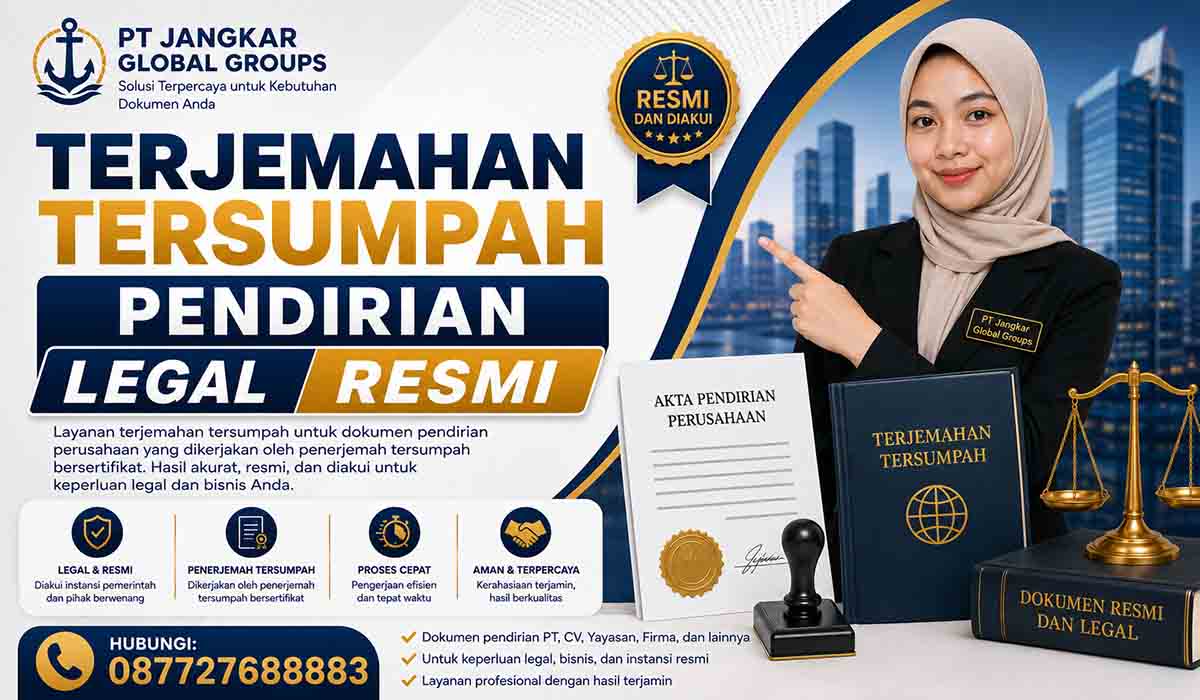 Terjemahan Tersumpah Pendirian Legal Resmi