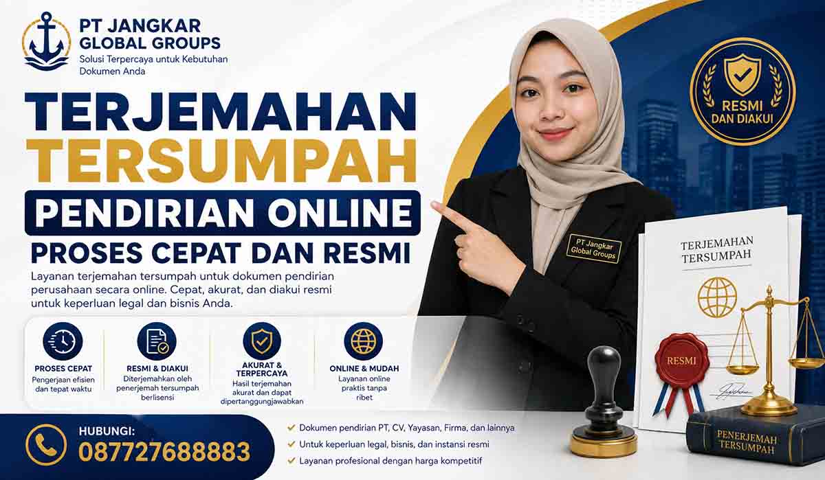 Terjemahan Tersumpah Pendirian Online Proses Cepat dan Resmi