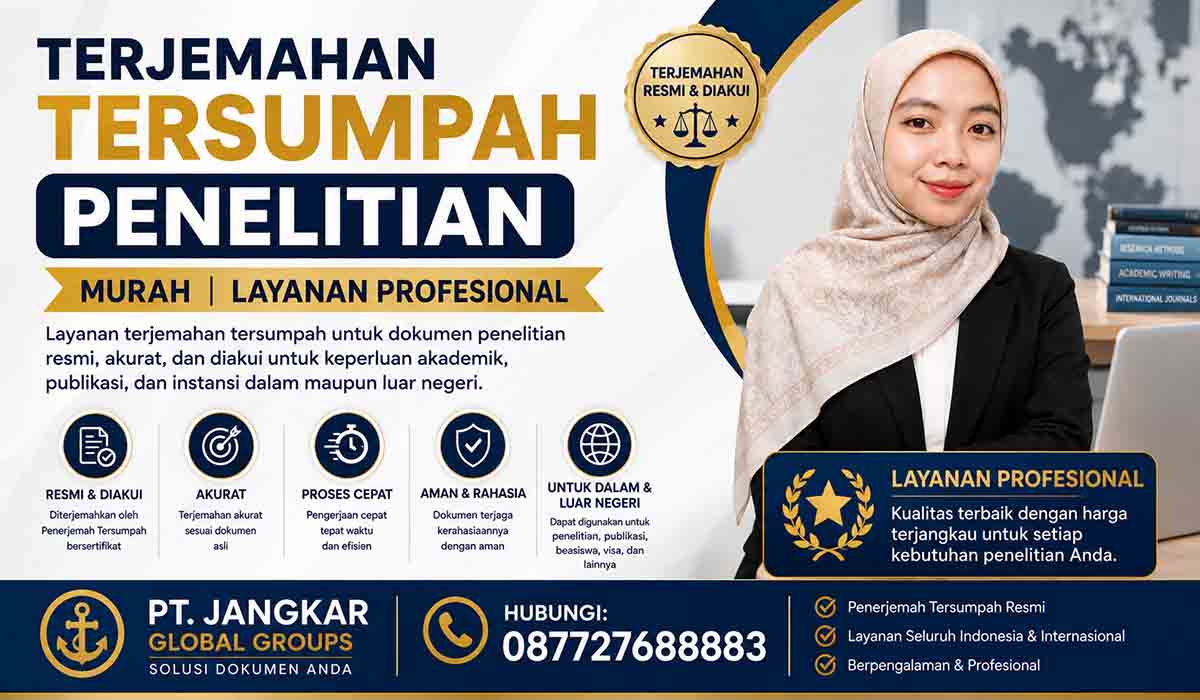 Terjemahan Tersumpah Penelitian Murah Layanan Profesional