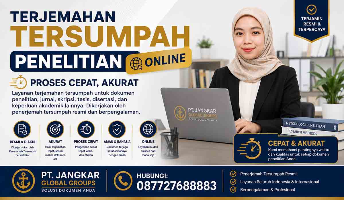 Terjemahan Tersumpah Penelitian Online Proses Cepat, Akurat