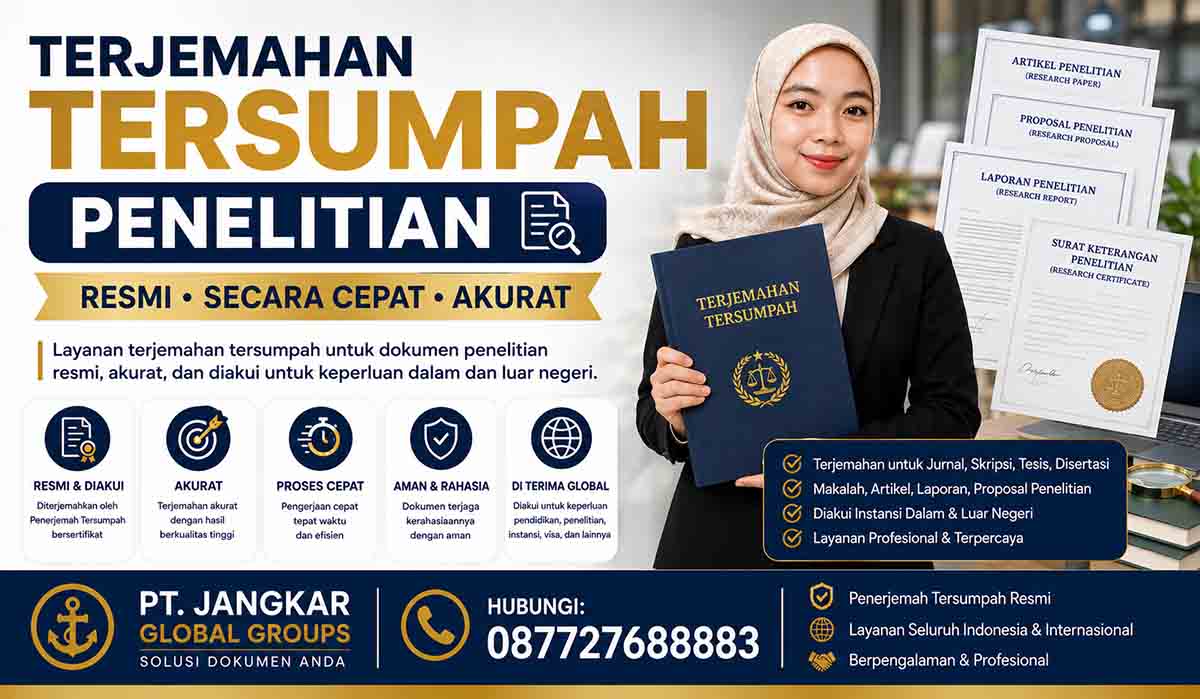 Terjemahan Tersumpah Penelitian Resmi Secara Cepat, Akurat