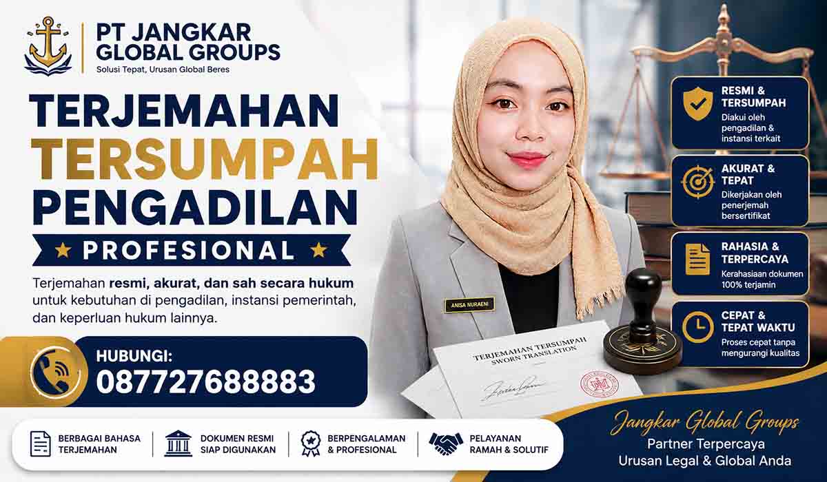 Terjemahan Tersumpah Pengadilan Profesional