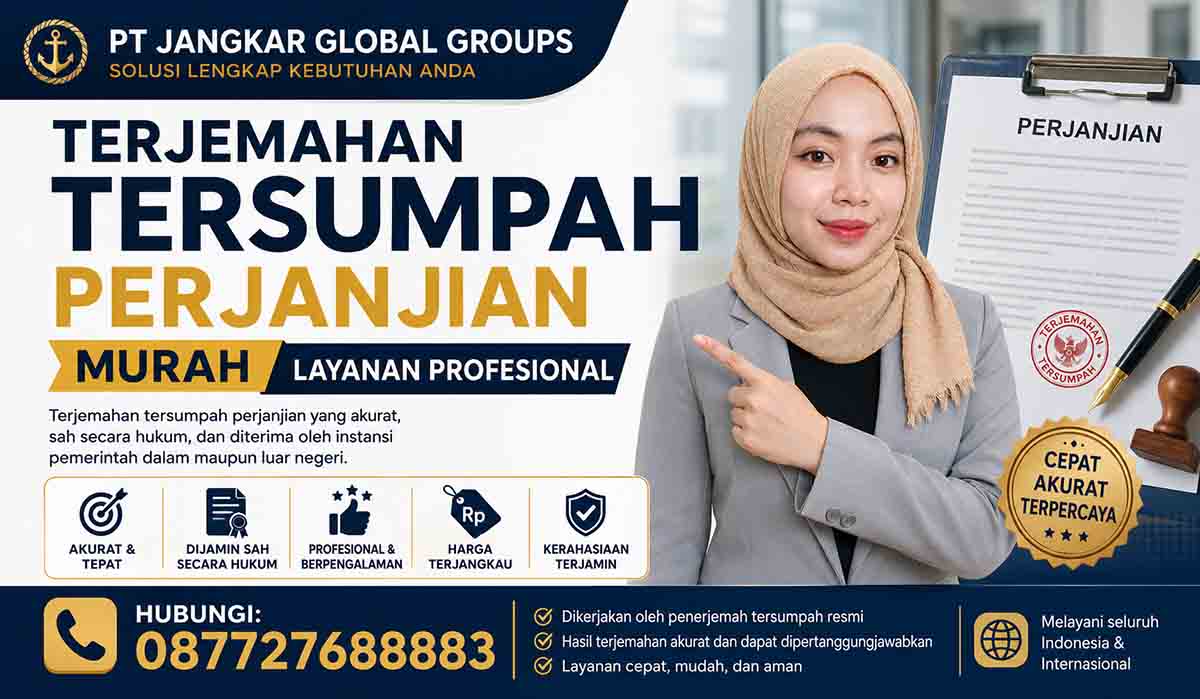Terjemahan Tersumpah Perjanjian Murah Layanan Profesional
