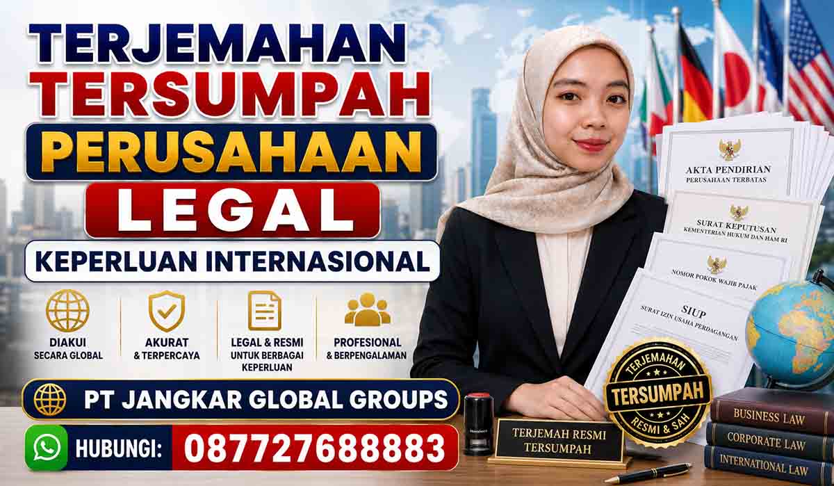 Terjemahan Tersumpah Perusahaan Legal Keperluan Internasional