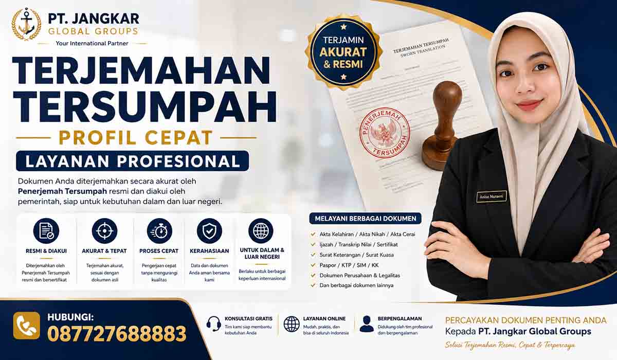 Terjemahan Tersumpah Profil Cepat Layanan Profesional