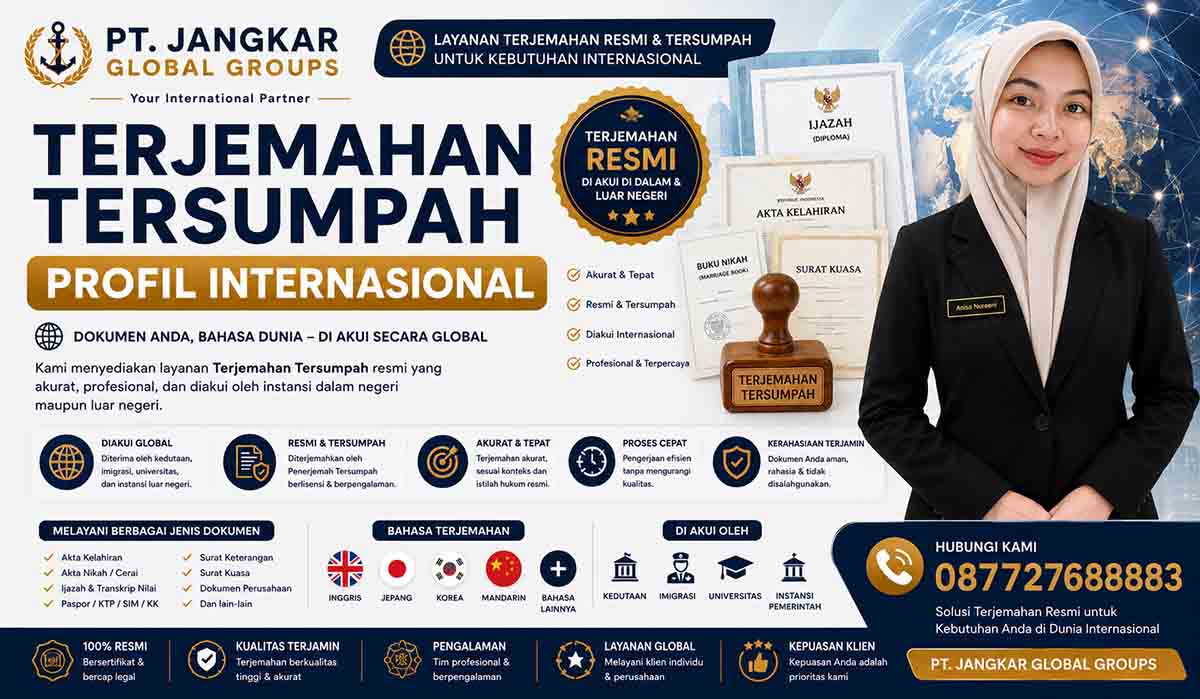 Terjemahan Tersumpah Profil Internasional