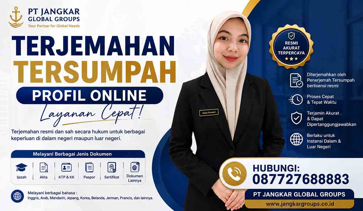 Terjemahan Tersumpah Profil Online Layanan Cepat