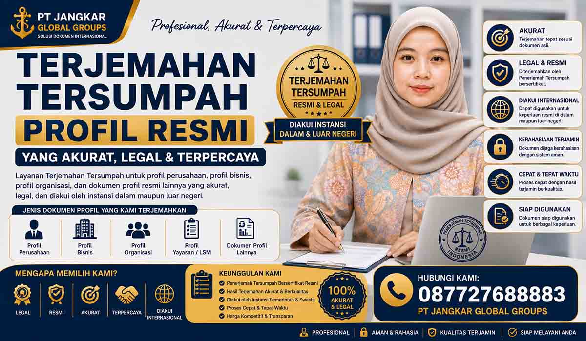 Terjemahan Tersumpah Profil Resmi yang Akurat, Legal