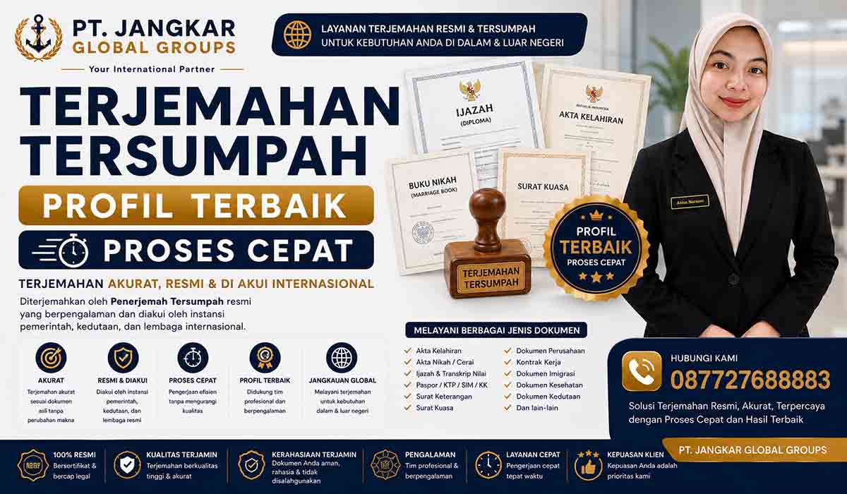 Terjemahan Tersumpah Profil Terbaik Proses Cepat