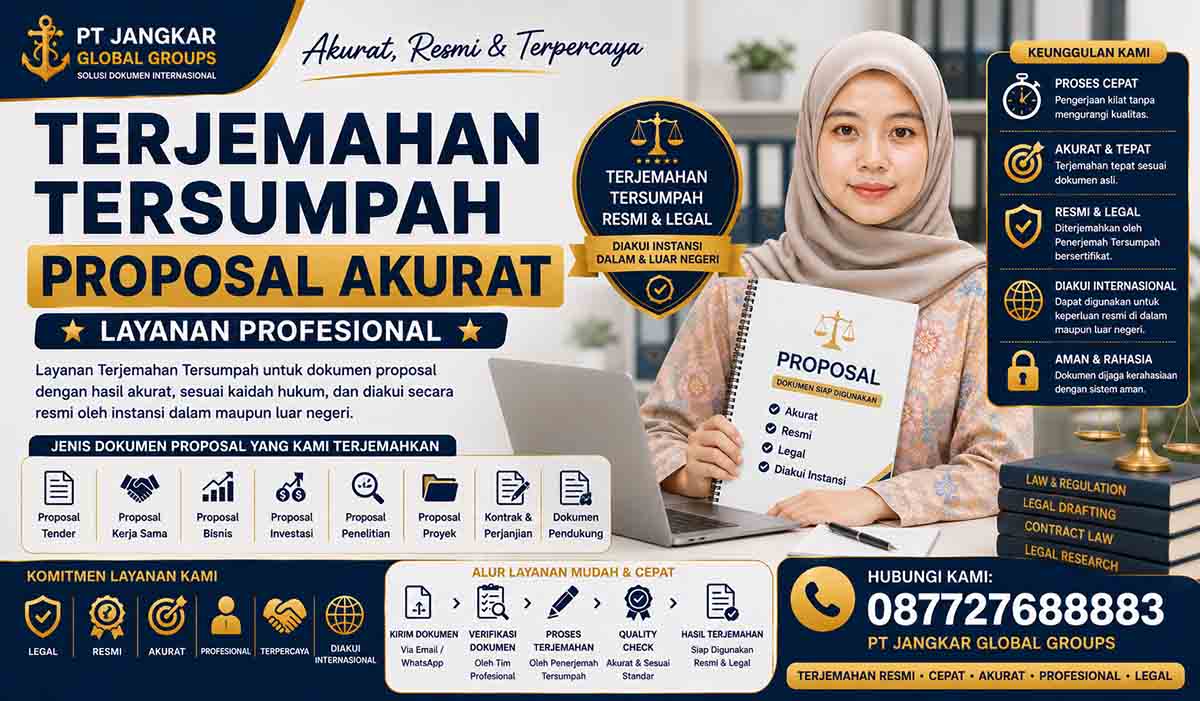 Terjemahan Tersumpah Proposal Akurat Layanan Profesional