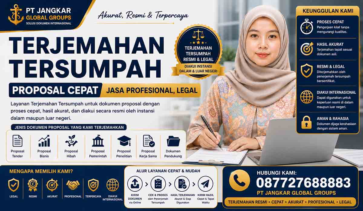 Terjemahan Tersumpah Proposal Cepat Jasa Profesional, Legal